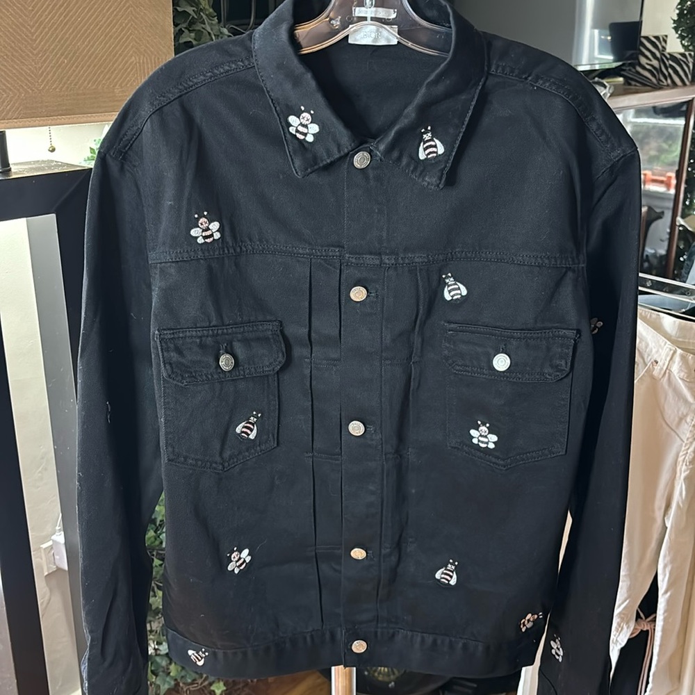 DIOR HOMME X Kaws 2019 Bee Accent Trucker Jacket. Size EU 39